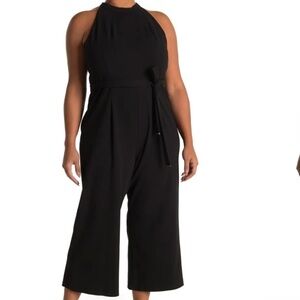 Tommy Hilfiger jumpsuit NWT black sash belt‎ sz 6 halter sleeveless